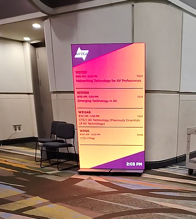 QSE P1.8 GOB LED poster deployed at InfoComm 2025, Orange County Convention Center